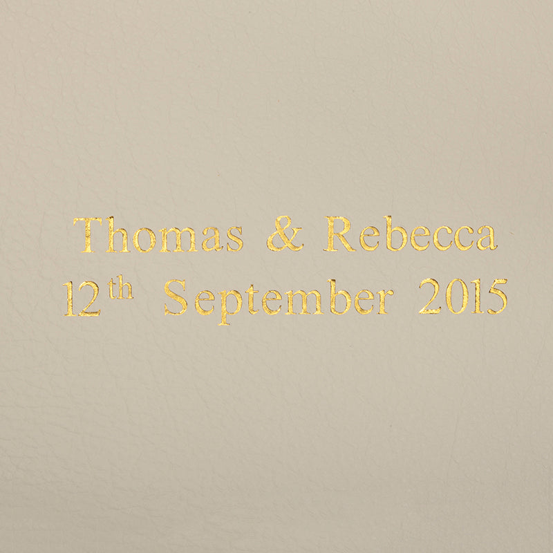 Ivory Square Leather Photo Album