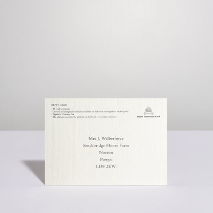 Classic Wilberforce Reply Cards