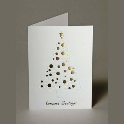 Blind Embossed and Foiled Christmas Tree Cards