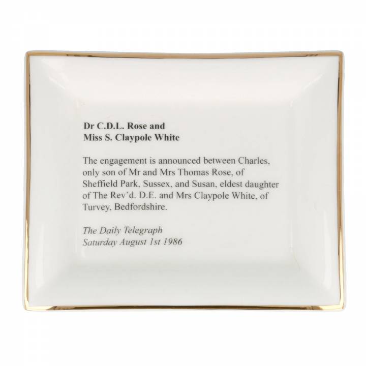 Newspaper Announcement Dish