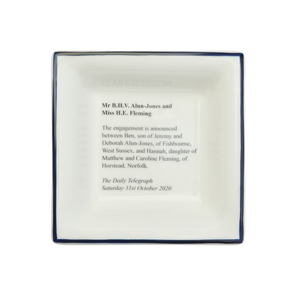 Newspaper Announcement Dish