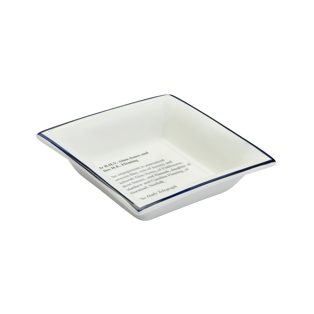 Newspaper Announcement Dish